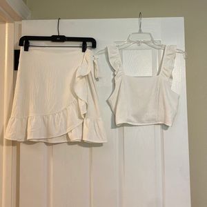 Two piece white set. Perfect for brides! Never worn.